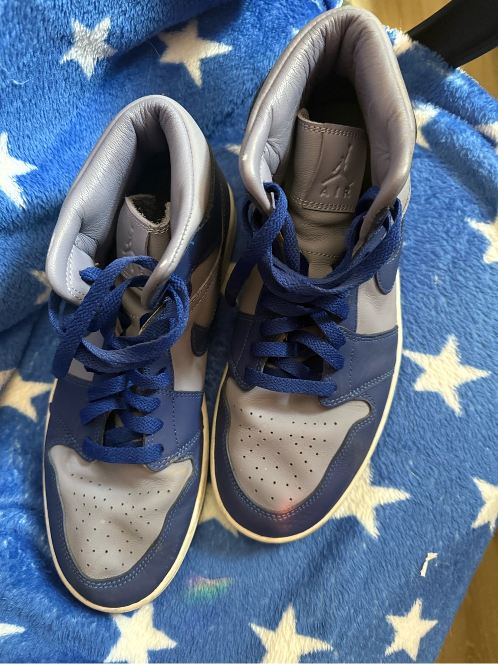 Jordan High-Top Sneakers in Gray and Navy